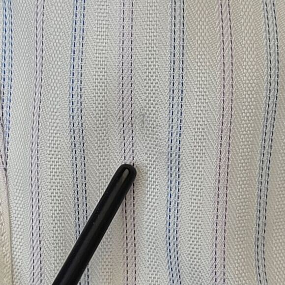 Joseph Abboud Mens 16-32 Tailored Fit Cotton White Striped White Dress Shirt - Picture 14 of 16